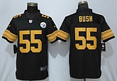 Nike Steelers 55 Devin Bush Black 2019 NFL Draft First Round Pick Color Rush Limited Jersey,baseball caps,new era cap wholesale,wholesale hats